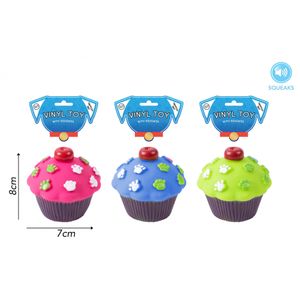 Cupcake Dog Toy with Squek (Assorted)