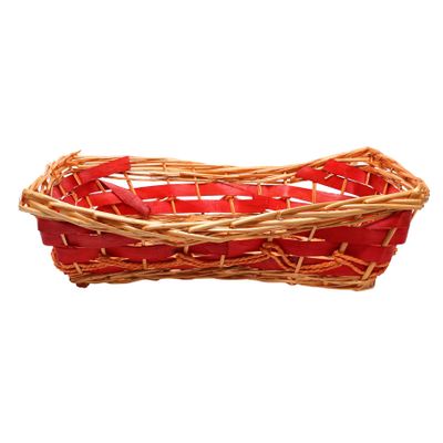 Rect Red Two Tone Tray  (20) UNLINED