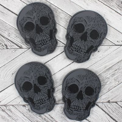 Set of 4 Skull Coasters