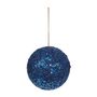 Royal Blue Glitter Bauble 12cm