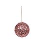 Pink Glitter Bauble 10cm 