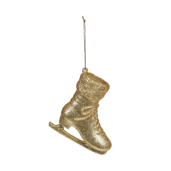 Gold Ice Skate Hanging Decoration