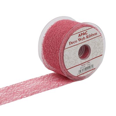 70mm x 20m Pink Deco Web Ribbon (6/72)