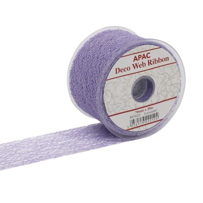 70mm x 20m Lavender Deco Web Ribbon (6/72)