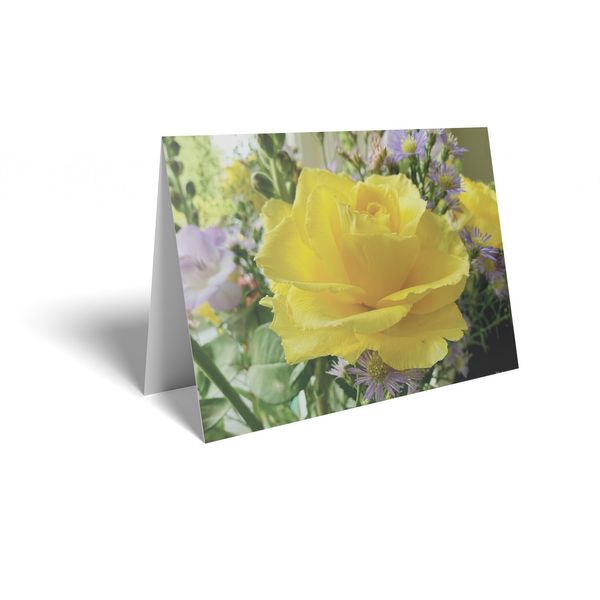 Folded Card - Yellow Rose 