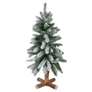 Oak Creek Flocked 90cm (36") Tree With Wood Base 113 Tips