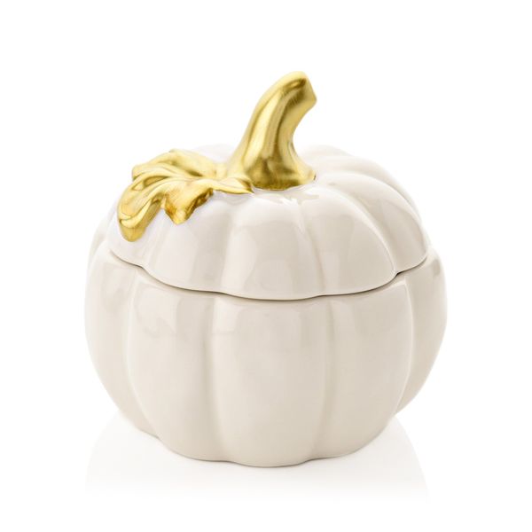 Cream & Gold Pumpkin Keepsake Box