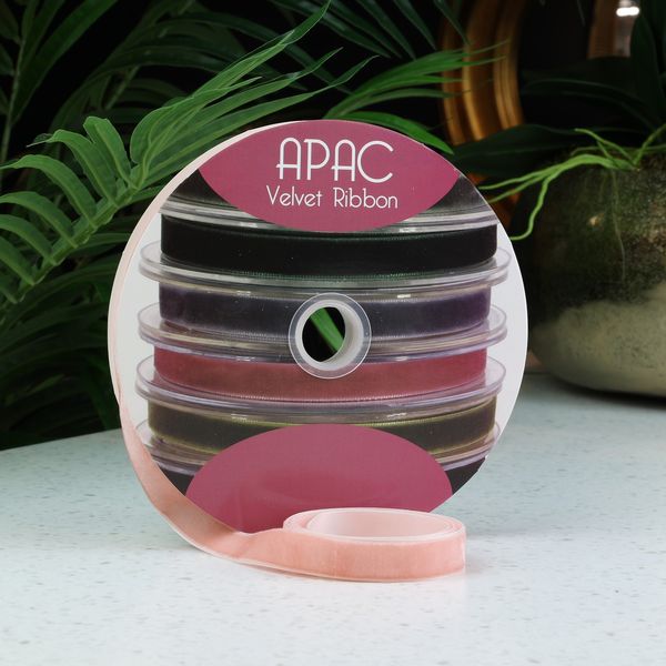 Baby Pink Velvet  Ribbon 25mm x 20m