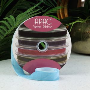 Baby Blue Velvet  Ribbon 25mm x 20m