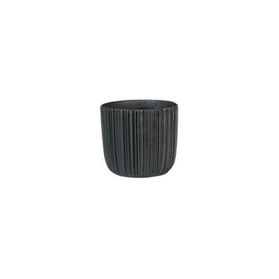 Vogue Black Linear Pot - H7.5cm