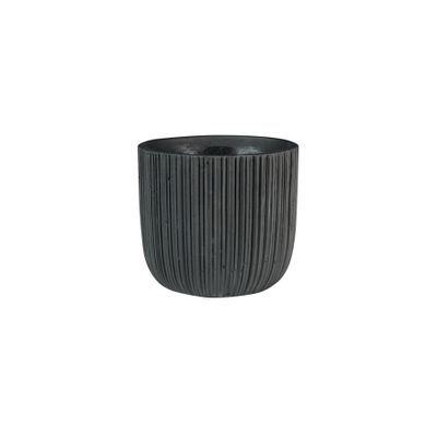 Vogue Black Linear Pot - H10.5cm