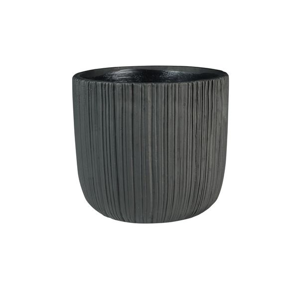 Vogue Black Linear Pot - H15.5cm
