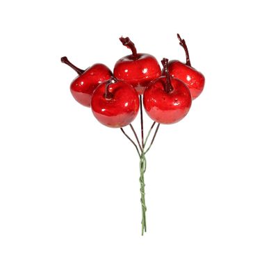 Apple Pick Bunch x 5 Red 2.5cm - Box of 6