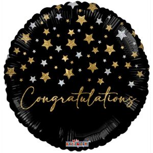 Congratulations Stars - Holographic Balloon - 18 Inch