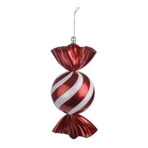 Candy Swirl Red & White Hanging Dec 48Cm