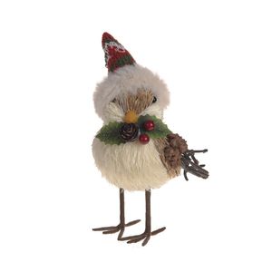 Bird With Hat Brown 15Cm