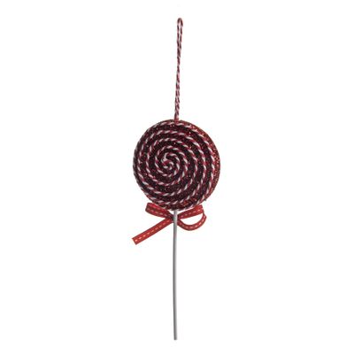 Lollipop Hanging Dec Red & White