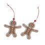 Set of 2 Felt Gingerbread man hangers