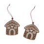 Set of 2 Felt House Hangers