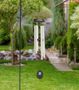 40inch Solar Light Wind Chime, Silver with Black Accents