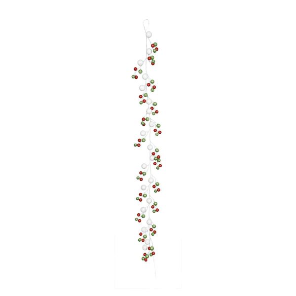 CandyLand Bauble Garland  Red, White & Green  180cm