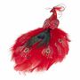 Red Peacock with Clip 30cm