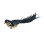 Midnight Blue & Sequin Glitter Feather Bird with Clip 29cm