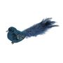 Blue Velvet Bird  Glitter Wings with Clip 20cm