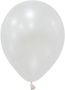 White Metallic Latex Balloon - 12 inch - Pk 100