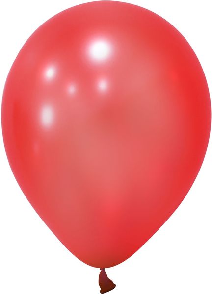 Red Metallic Latex Balloon - 12 inch - Pk 100
