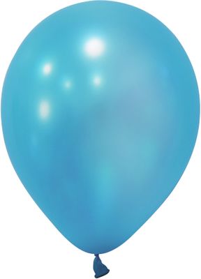 Light Blue Metallic Latex Balloon - 12 inch - Pk 100