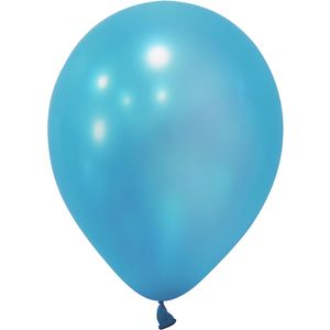 Light Blue Metallic Latex Balloon - 12 inch - Pk 100