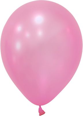 Pink Metallic Latex Balloon - 12 inch - Pk 100