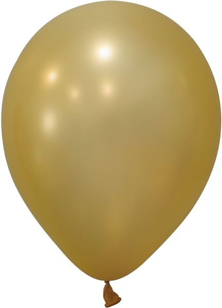 Gold Metallic Latex Balloon - 12 inch - Pk 100