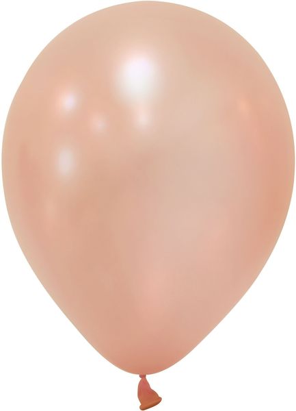 Rose Gold Metallic Latex Balloon - 12 inch - Pk 100