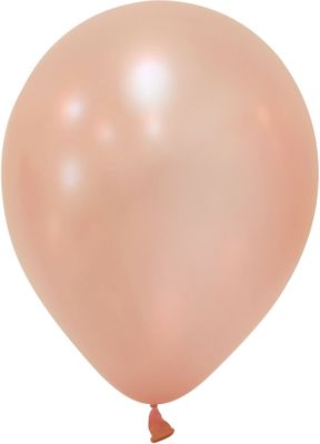 Rose Gold Metallic Latex Balloon - 12 inch - Pk 100