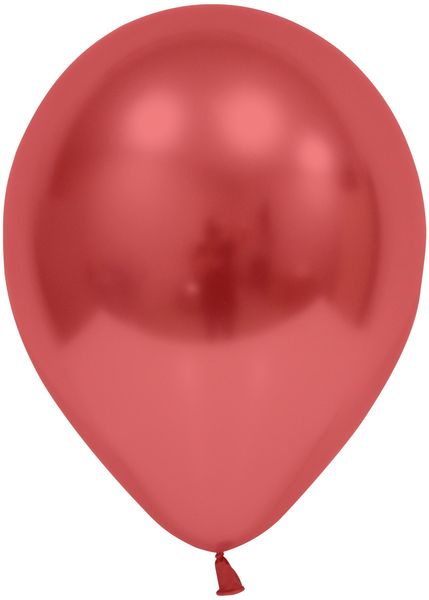Red Chrome Latex Balloon - 12 inch - Pk 50