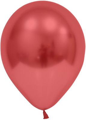 Red Chrome Latex Balloon - 12 inch - Pk 50
