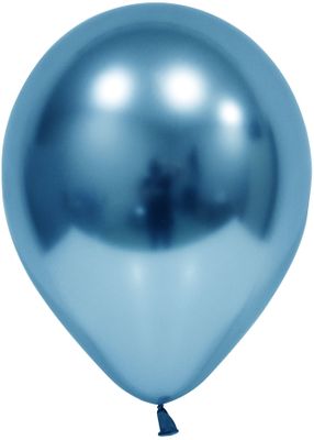 Blue Chrome Latex Balloon - 12 inch - Pk 50