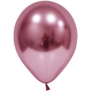 Pink Chrome Latex Balloon - 12 inch - Pk 50