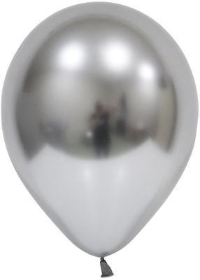 Silver Chrome Latex Balloon - 12 inch - Pk 50