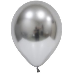 Silver Chrome Latex Balloon - 12 inch - Pk 50