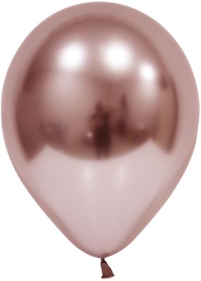 Rose Gold Chrome Latex Balloon - 12 inch - Pk 50