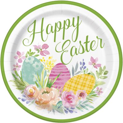 Pastel Watercolour Easter Plates (9 Inch)