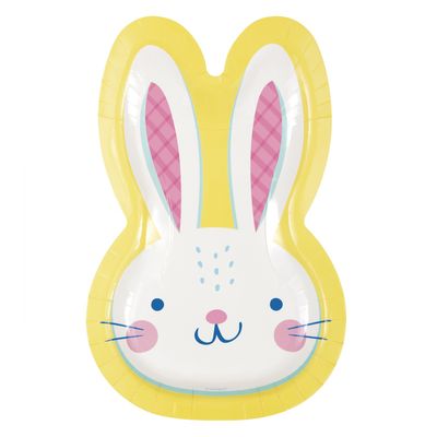  Eggcellent Easter Bunny Shapped Plate