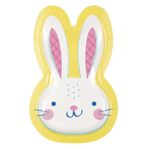  Eggcellent Easter Bunny Shapped Plate