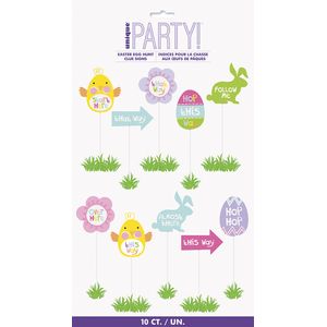 Easter Egg Hunt Clue Signs (Pack of 10)