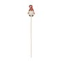 Santa with Red Tartan Hat Wooden Pick 50cm pk10