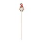 Santa with Red Tartan Hat Wooden Pick 50cm pk10