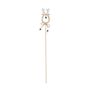 Reindeer With Bell Wooden Pick Silver 50cm pk 10